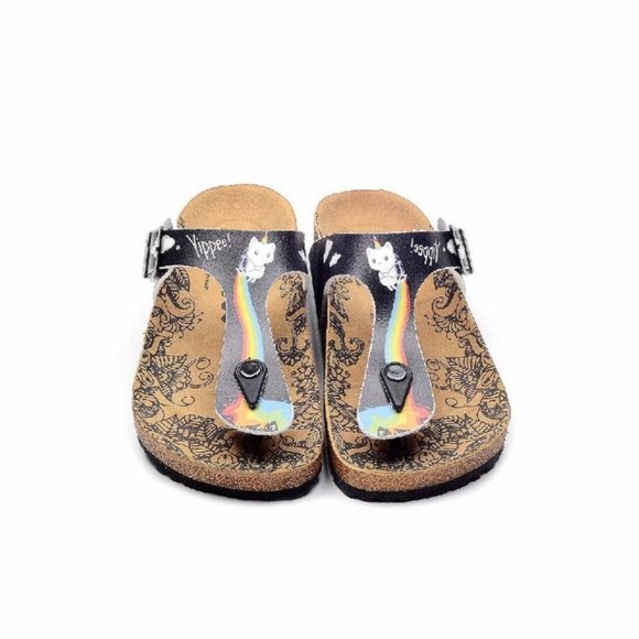 Goby Shoes - Rainbow and a Cat Sandal - Picture 1 of 5